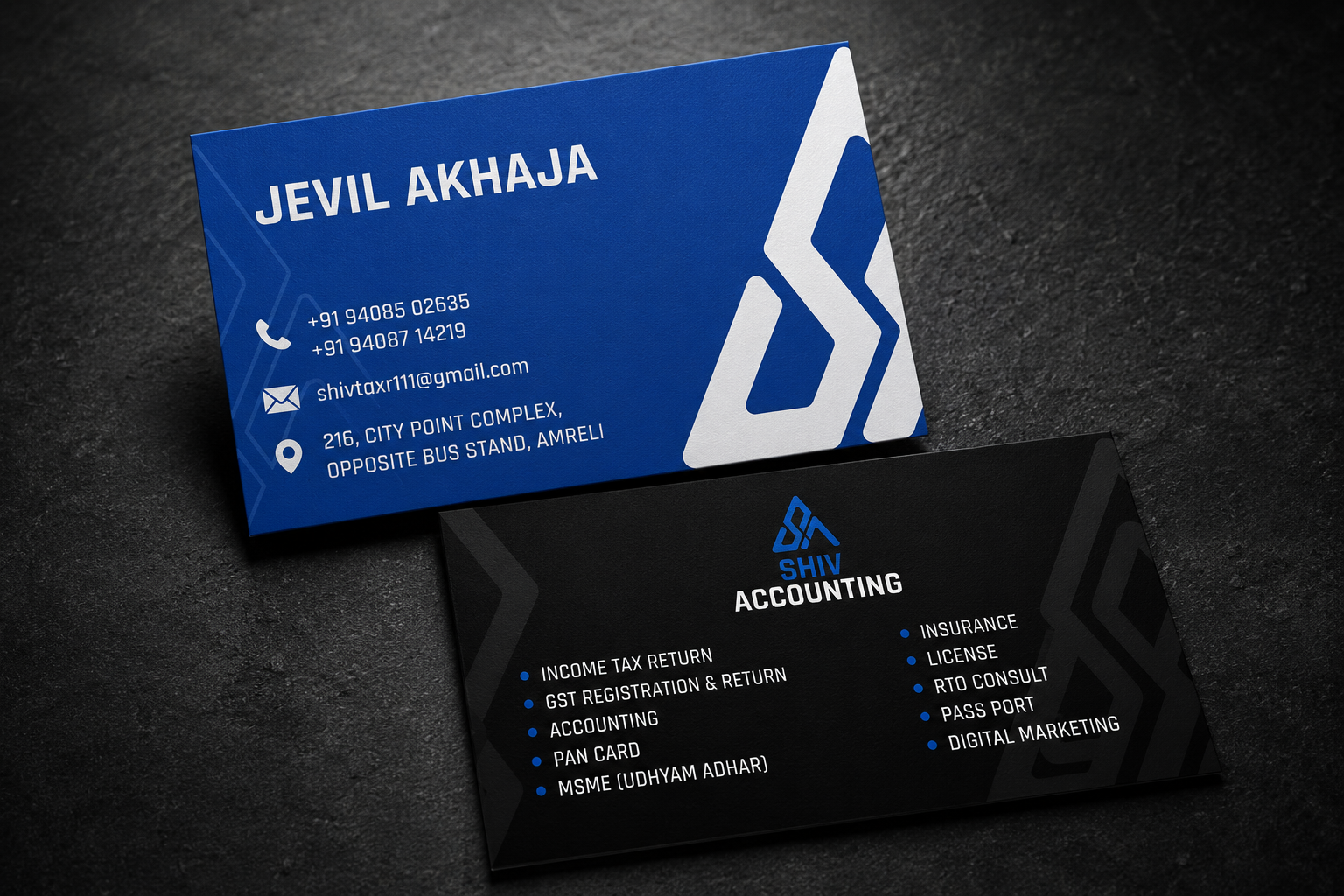 Visiting card design mockup 03